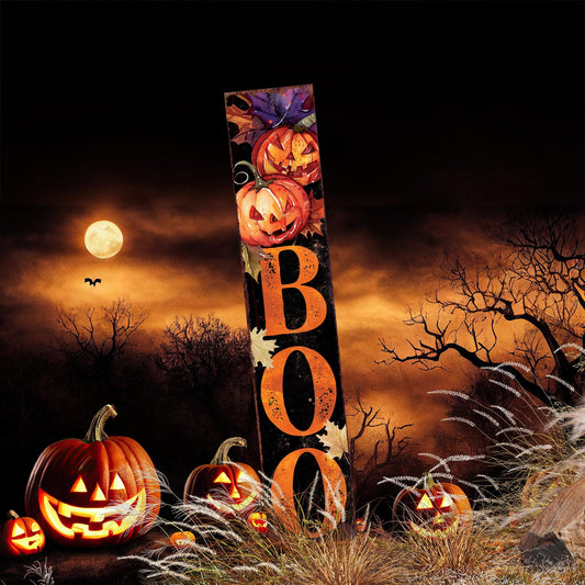 42-inch Halloween Watercolor Jack ___ Lantern Boo Garden Stake | Halloween Decor | Perfect for Outdoor Decor on Patio and Lawn