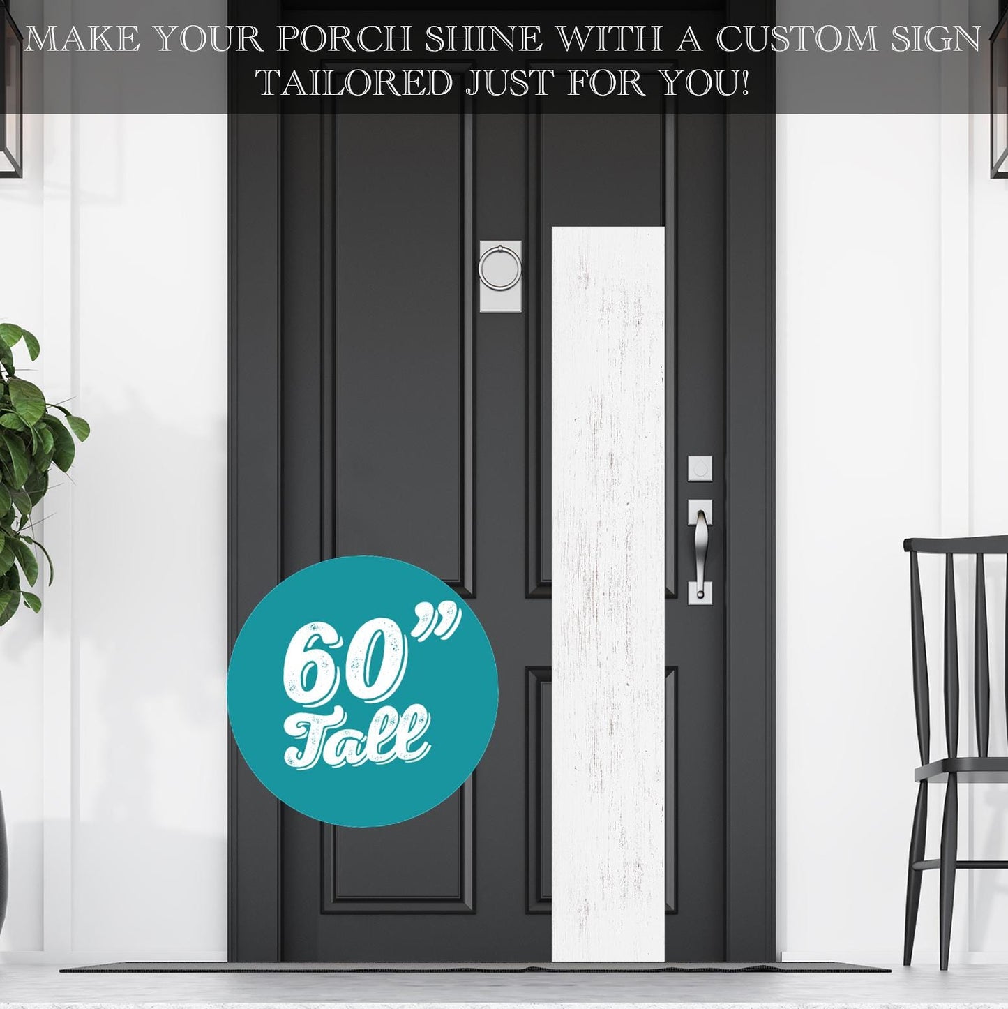 60in Personalized Porch Signs _ Custom Designs Entryway Porch Board | Rustic Outdoor Welcome Sign |