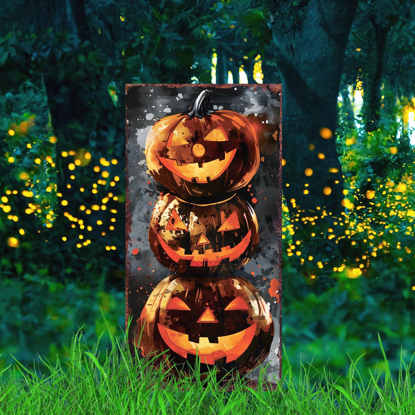 30-inch Halloween Jack O_ Lantern Garden Stake |  Wooden Halloween Decor | Halloween Sign | Halloween Yard Decor, Halloween Garden Decor |