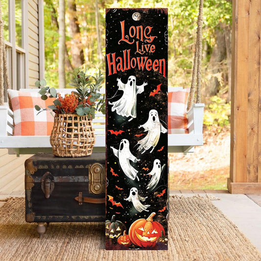 36in Long Live Halloween Porch Sign - Front Porch Halloween Welcome Sign, Vintage Halloween Wooden Decoration, Halloween Decoration