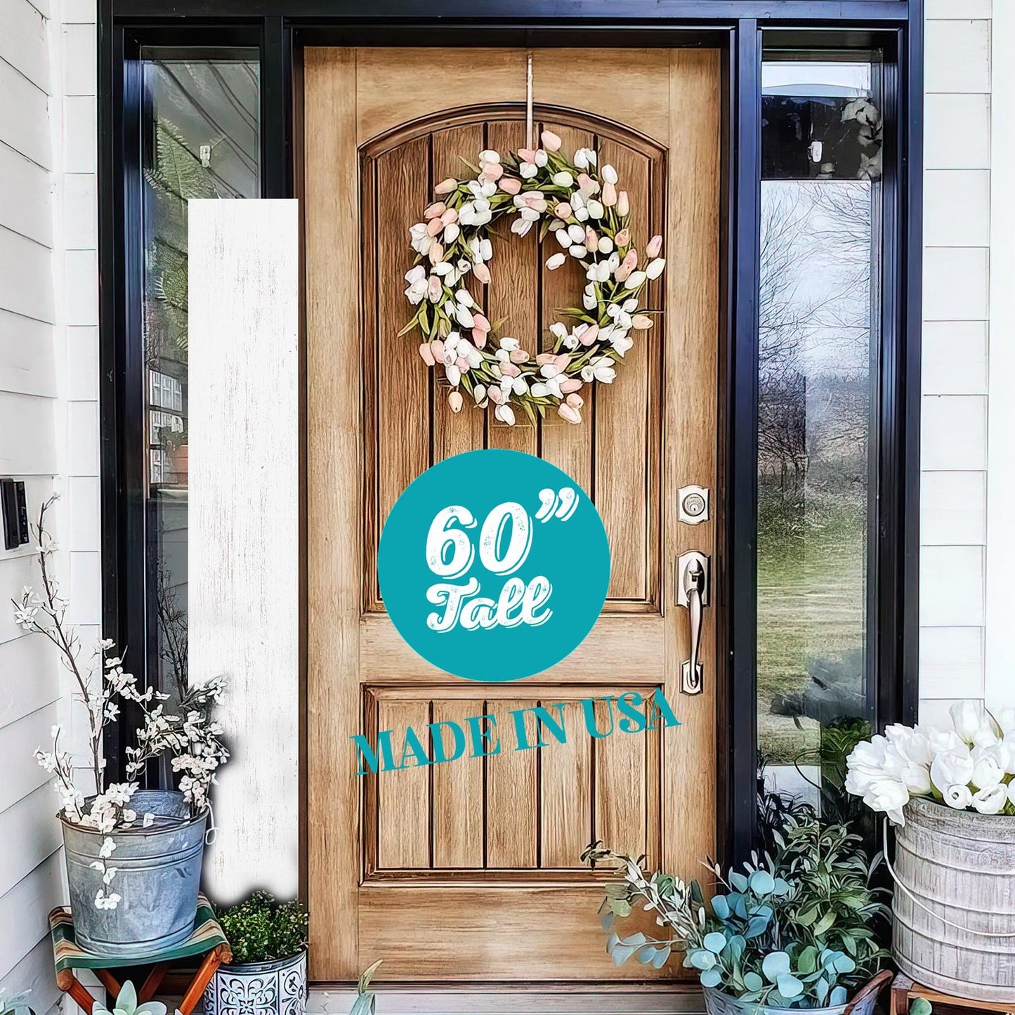 60in Personalized Porch Signs _ Custom Designs Entryway Porch Board | Rustic Outdoor Welcome Sign |