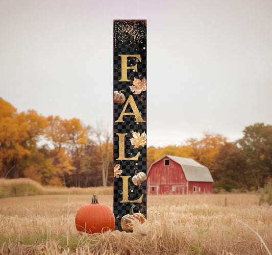 60in Fall Porch Sign - Farmhouse Entryway Decor | Vintage Autumn Front Porch Decoration | Fall Decor & Fall Porch Sign | 60x9.25in