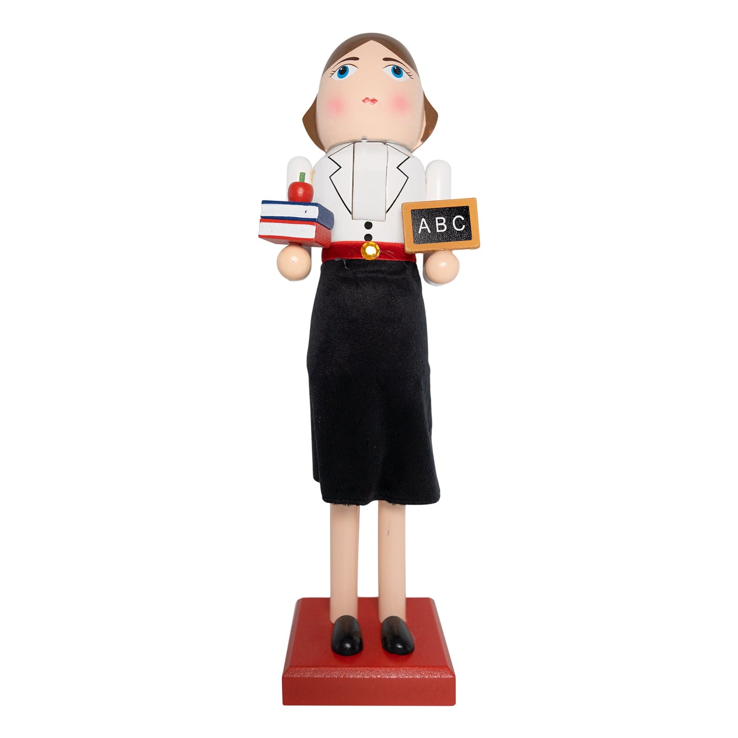 14-inch Wooden Nutcrackers Christmas Decoration Figures (Teacher Lady)