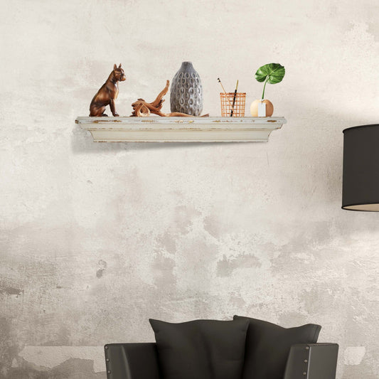 Cheyenne Wall-Mount Display Shelf, Wall Shelves Organizer for Bedrooms, Hallways, Stairways, Entryways, Kitchens, and Bathrooms