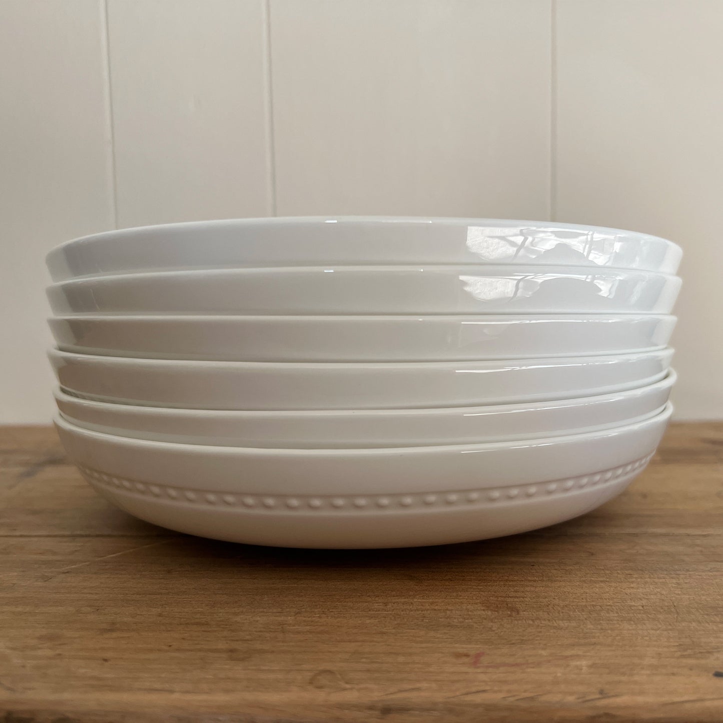 White Bone China Large Salad Pasta Dinner Bowls - 9 Inch Diameter | Elegant Tableware for Salads, Pasta, and Dinners | 3 Styles Available