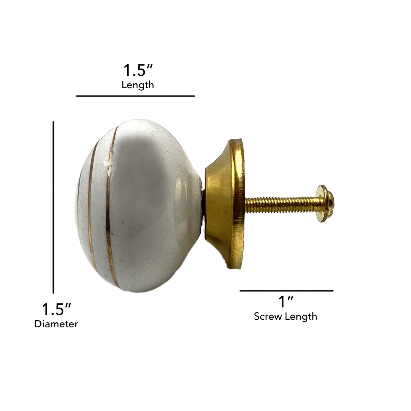 Ceramic Gold Ring Ball  Cabinet Knobs 6 Pack Knobs for Cabinets and Drawers, Closet Door Knobs, Drawer Pulls and Knobs with Mounting Screws