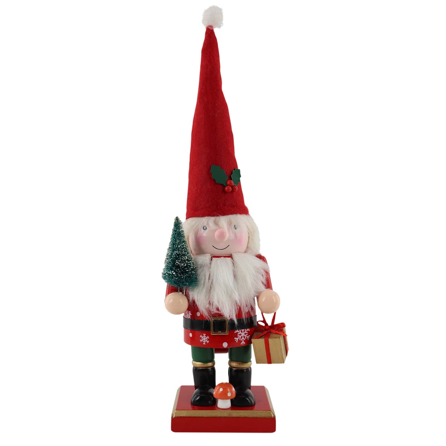 14-inch Wooden Nutcrackers Christmas Decoration Figures (Gnome)