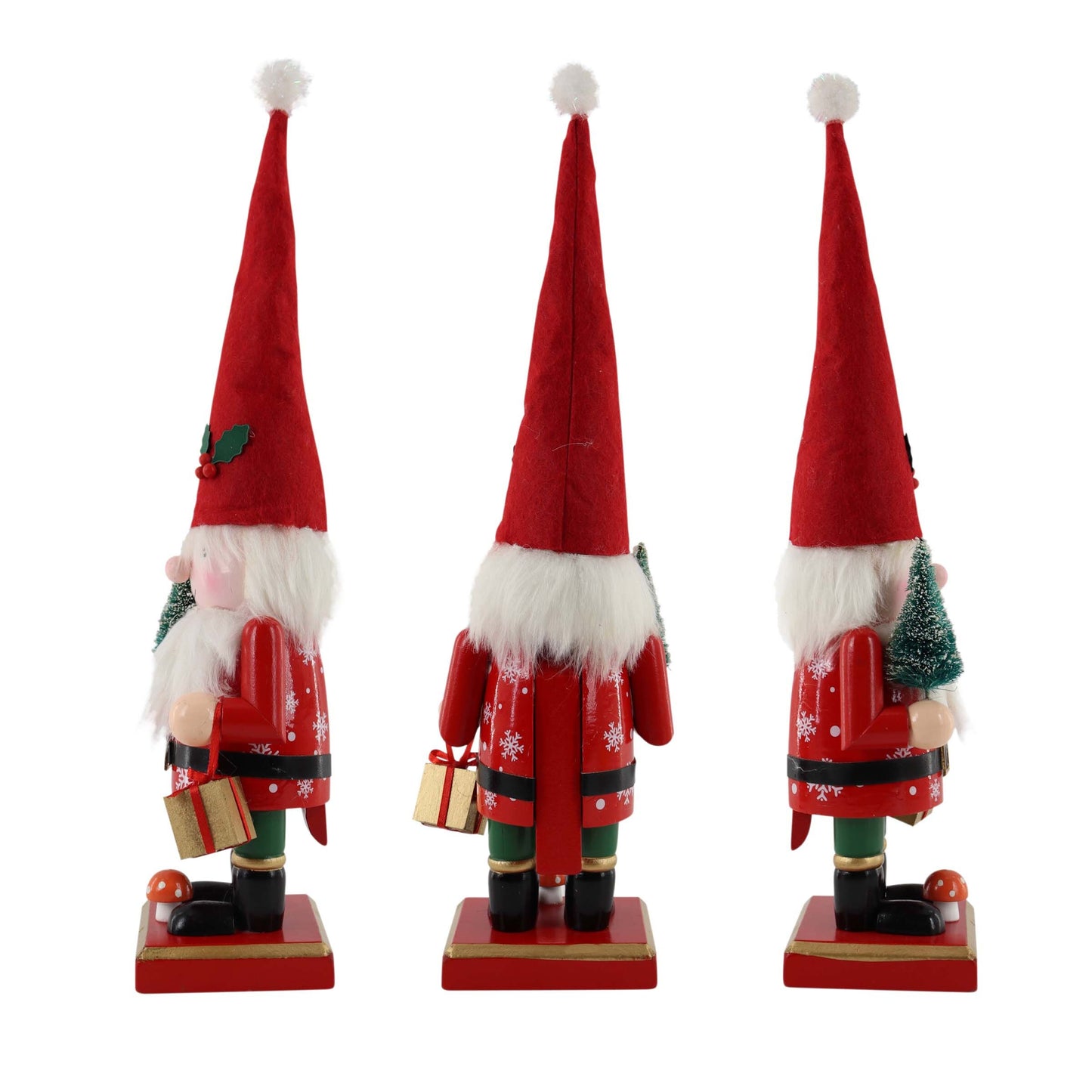 14-inch Wooden Nutcrackers Christmas Decoration Figures (Gnome)