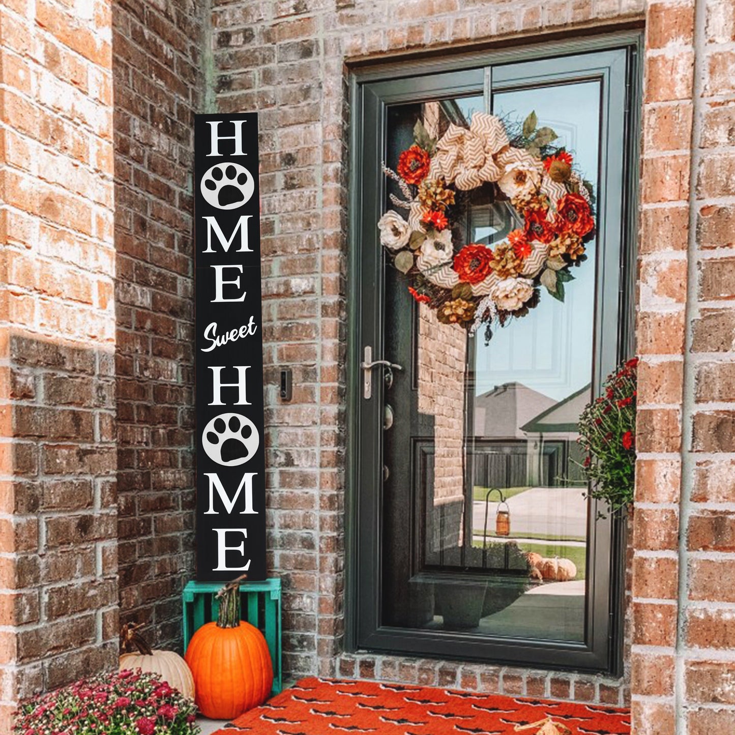 72in Outdoor Welcome Sign- Home Sweet Home Sign for Front Porch Decor, 6ft Home Sweet Home Sign,Fun Door Sign for Front Door