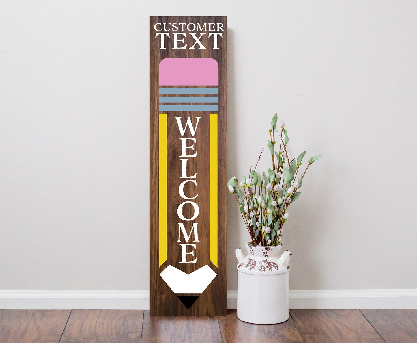 36in Personalized Teacher's Appreciation Porch Sign,Customizable Wooden Wall Decor, Thoughtful Gift for Educators, Classroom Door Decoration