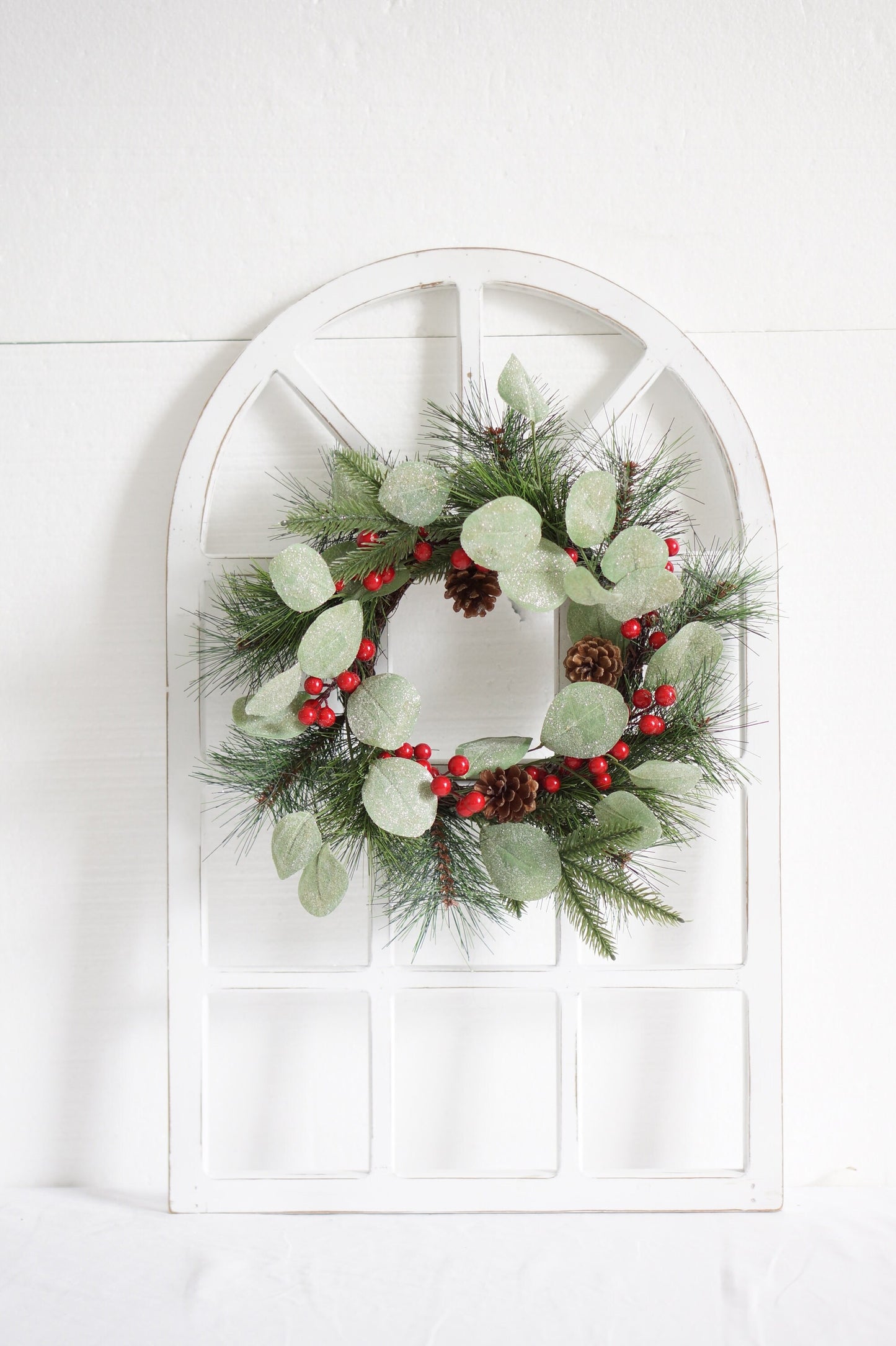 Window Pane Wall Dcor, Wood Christmas Holiday Wall Hanging Indoor Outdoor Decorations