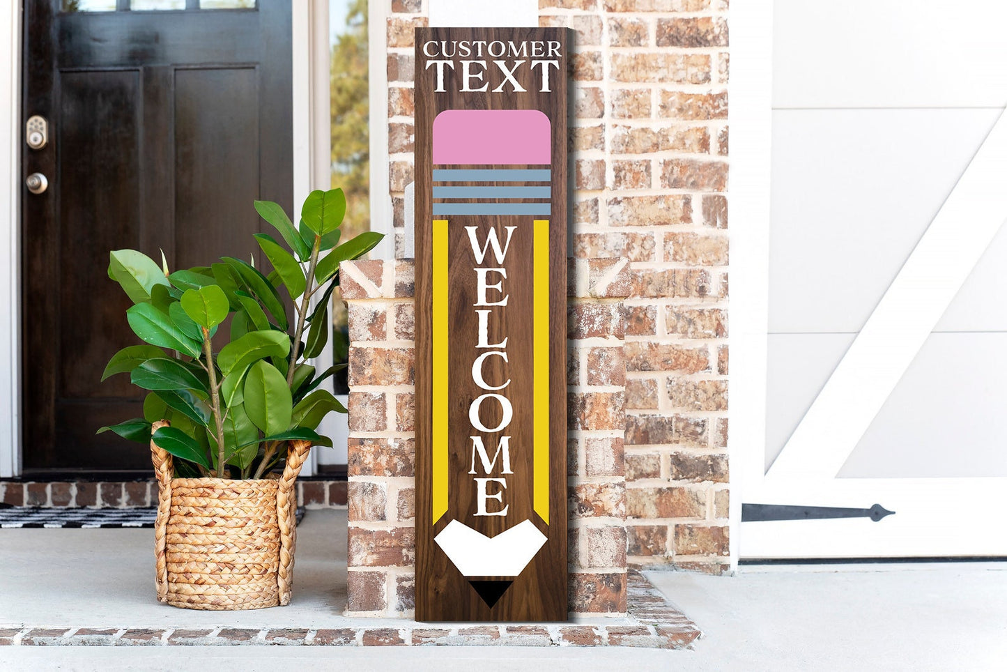 36in Personalized Teacher's Appreciation Porch Sign,Customizable Wooden Wall Decor, Thoughtful Gift for Educators, Classroom Door Decoration