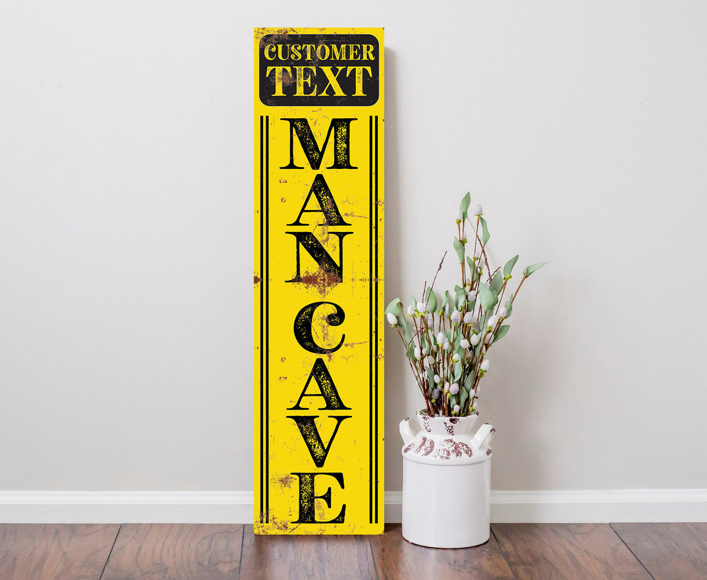 36in Personalized Man Cave Wooden Sign | Gaming Room, Bar Decor | Custom Wall Decor | Unique Gift