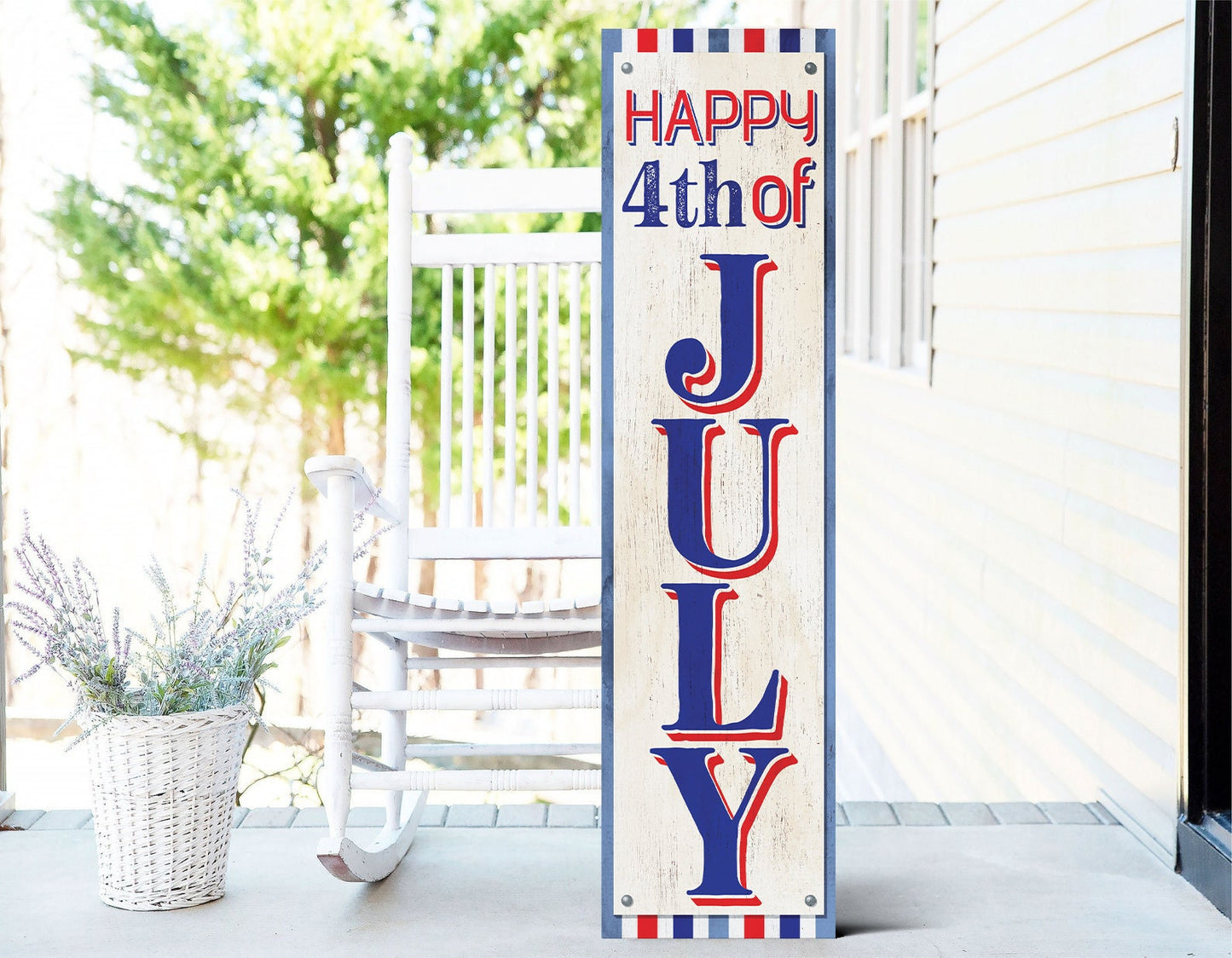 36in Celebrate the 4th of July with a Wooden Happy Porch Sign for Your Front Door