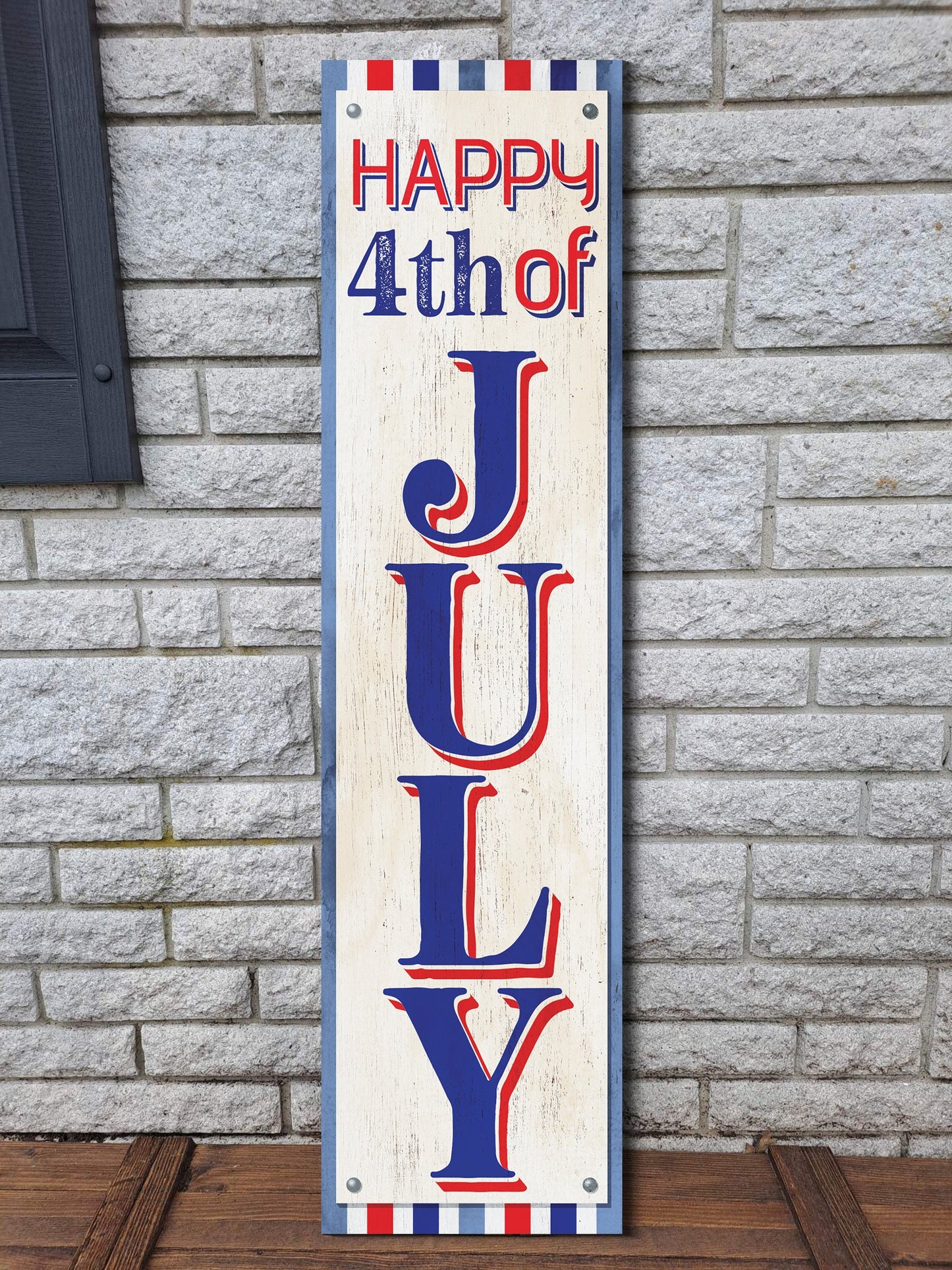 36in Celebrate the 4th of July with a Wooden Happy Porch Sign for Your Front Door