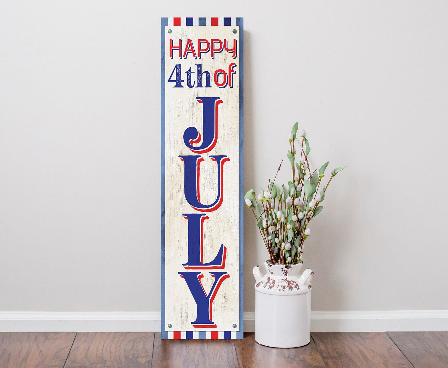 36in Celebrate the 4th of July with a Wooden Happy Porch Sign for Your Front Door