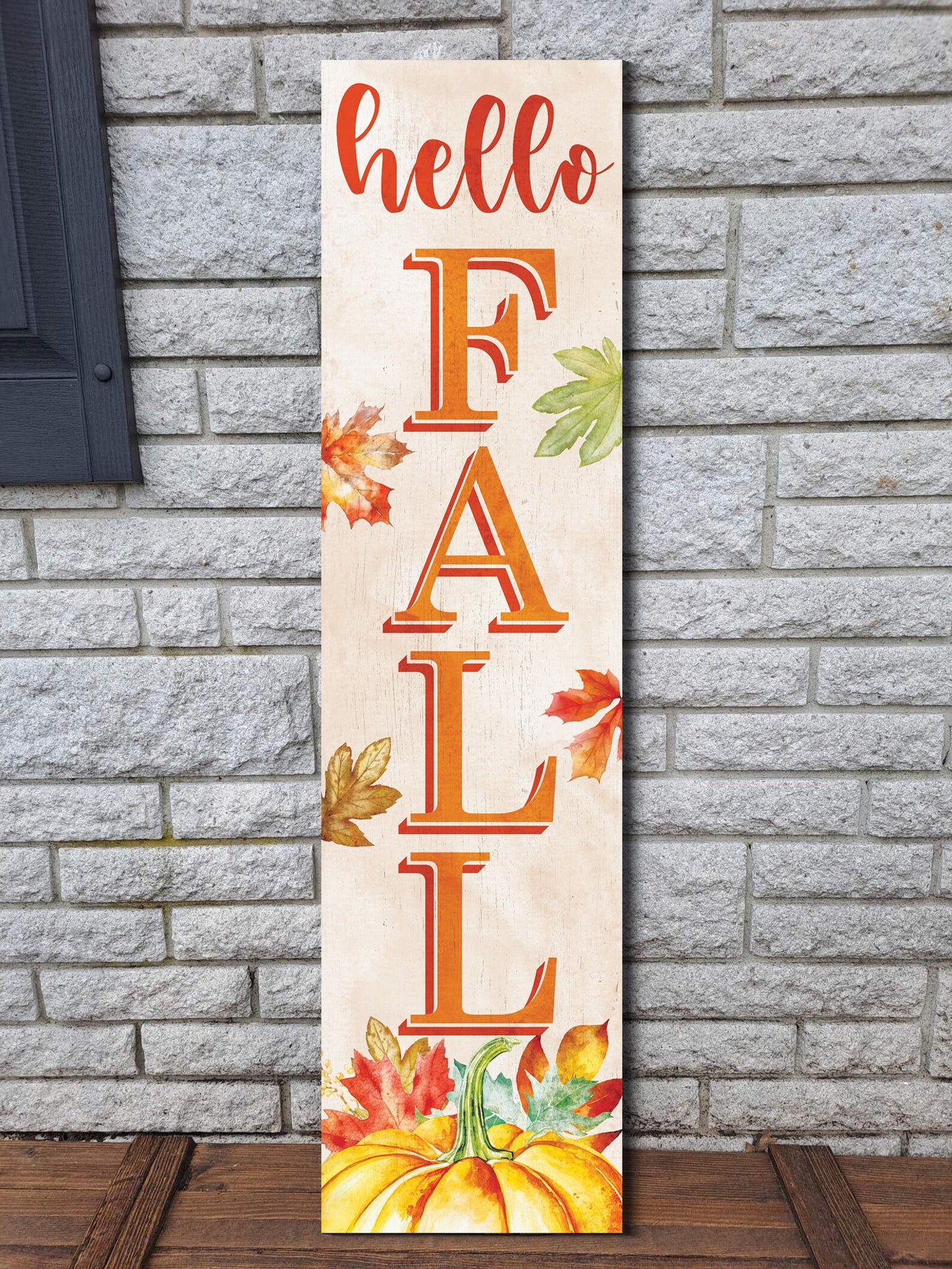 36in "Hello Fall" Porch Sign - Festive Outdoor Party Decor - Handcrafted Wooden Display - Autumn Home Accent