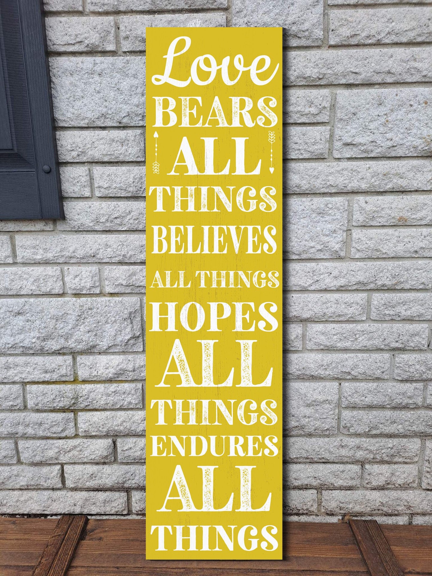 36in Christian Motivational Wooden Porch Sign - Inspirational Front Door Wall Decor for a Positive and Uplifting Atmosphere