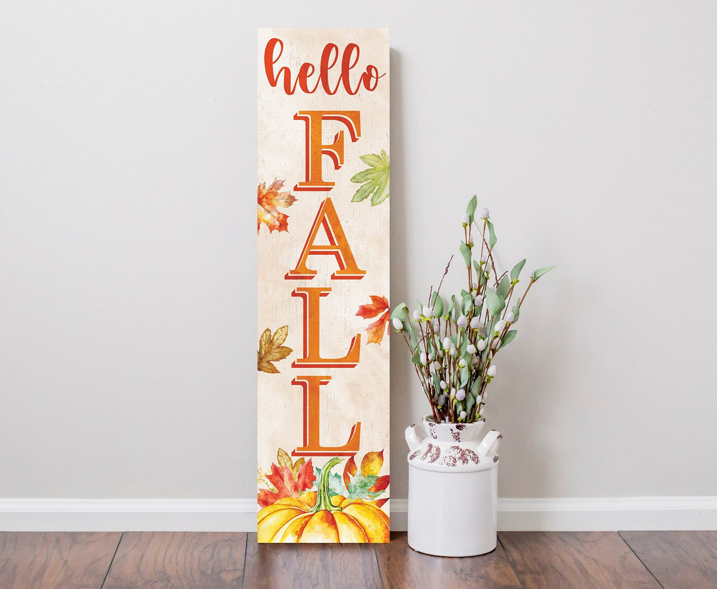 36in "Hello Fall" Porch Sign - Festive Outdoor Party Decor - Handcrafted Wooden Display - Autumn Home Accent