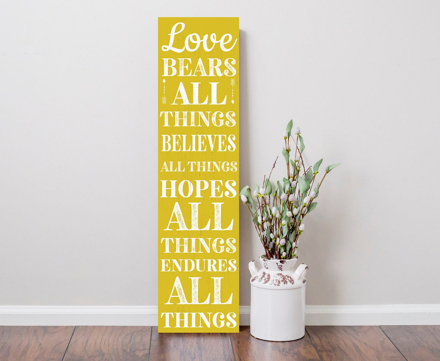 36in Christian Motivational Wooden Porch Sign - Inspirational Front Door Wall Decor for a Positive and Uplifting Atmosphere