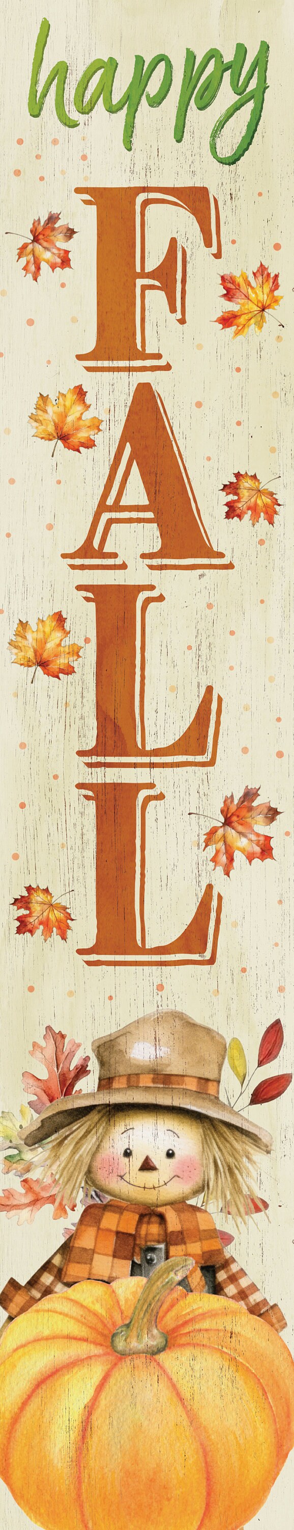 Welcome Autumn: 48in 'Happy Fall' Wooden Porch Sign with Unique Scarecrow Design - Perfect Seasonal Decor for Your Front Door or Porch!