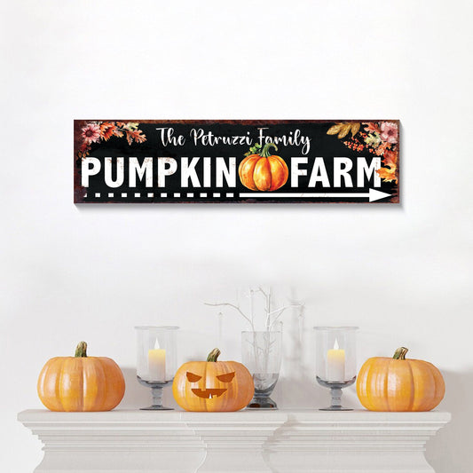 36in Personalized Family Name Fall Wall Decor - Autumn Harvest Decor for a Personalized Seasonal Touch