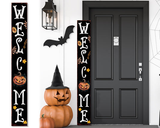 72in Jack-o-Lantern Halloween Porch Sign | Front Porch Welcome Sign | Halloween Decoration | Farmhouse Entryway Porch Decor