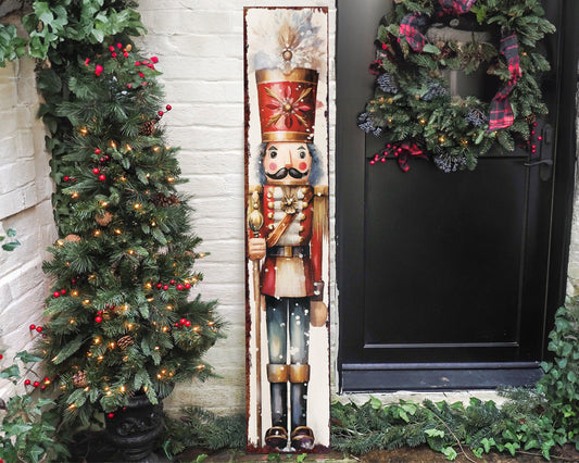 Nutcracker Christmas Porch Sign | Front Porch Welcome Sign | Farmhouse Holiday Decor | 2 Sizes