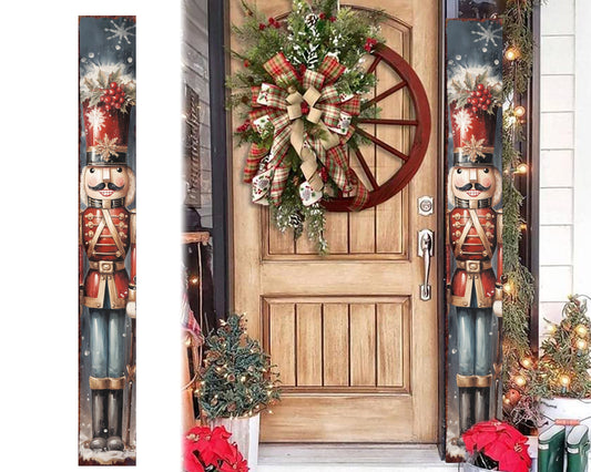 72in Nutcracker Soldier Christmas Sign for Front Porch, Christmas Decor, Modern Farmhouse Entryway Decor for Front Door Decor