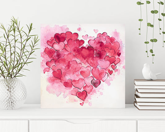 12in Valentine's Day Decor Art, UV print Wall Decor, celebration Valentine's decor, love-themed wall art, modern indoor decor