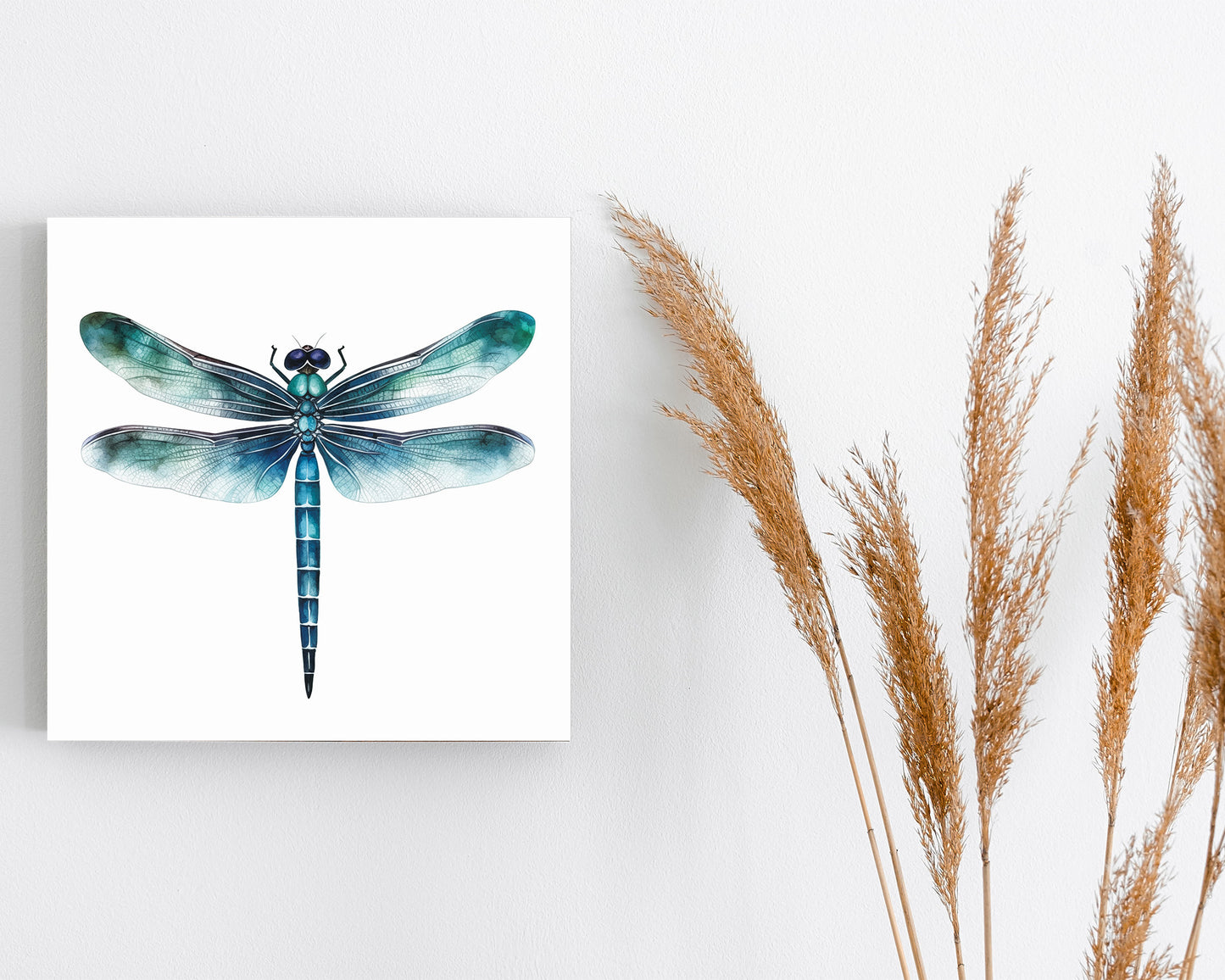 12in Dragonfly Modern Farmhouse Canvas Wall Art, Wall Canvas Printing, Living Room Decor