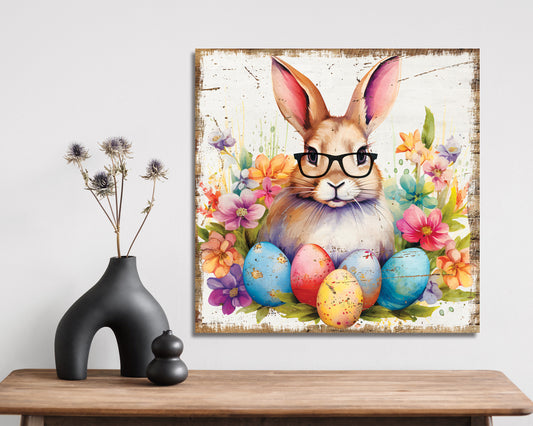 12in Easter Day Canvas, Vintage Decor, Modern Farmhouse Mantel Entryway Decor, Easter Wall Decor