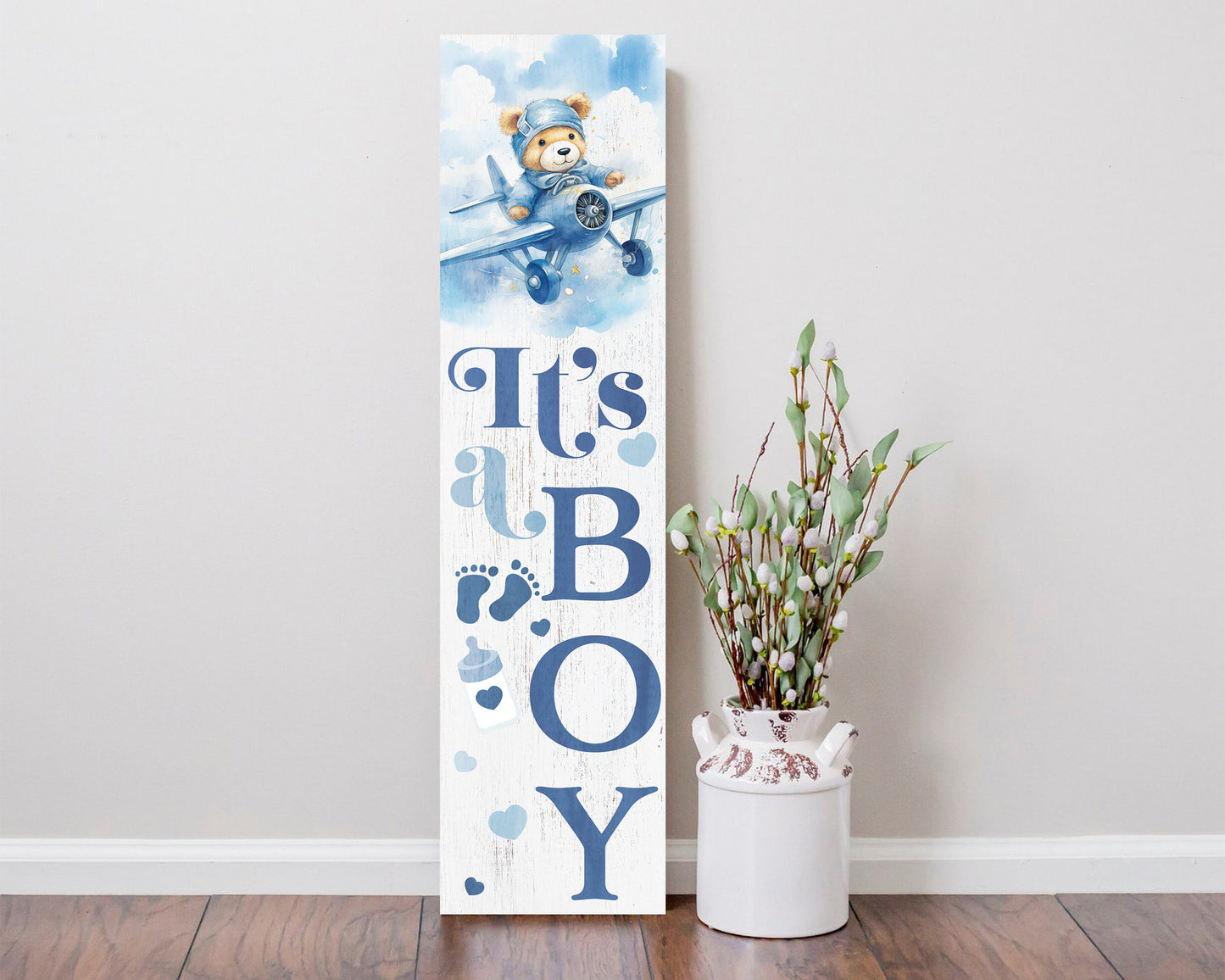 36-Inch 'It's A Boy' Porch Signs, Birth Announcement, Welcome Home Newborn Decor, Porch Decor