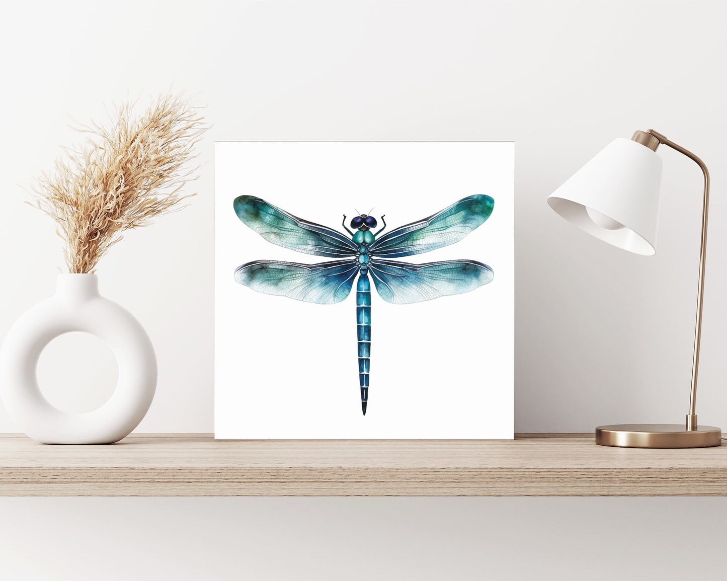 12in Dragonfly Modern Farmhouse Canvas Wall Art, Wall Canvas Printing, Living Room Decor