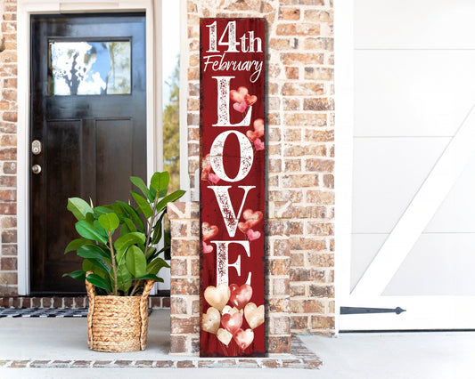 48in 'LOVE' Valentine's Day Porch Sign, Front Porch Valentine's Welcome Sign