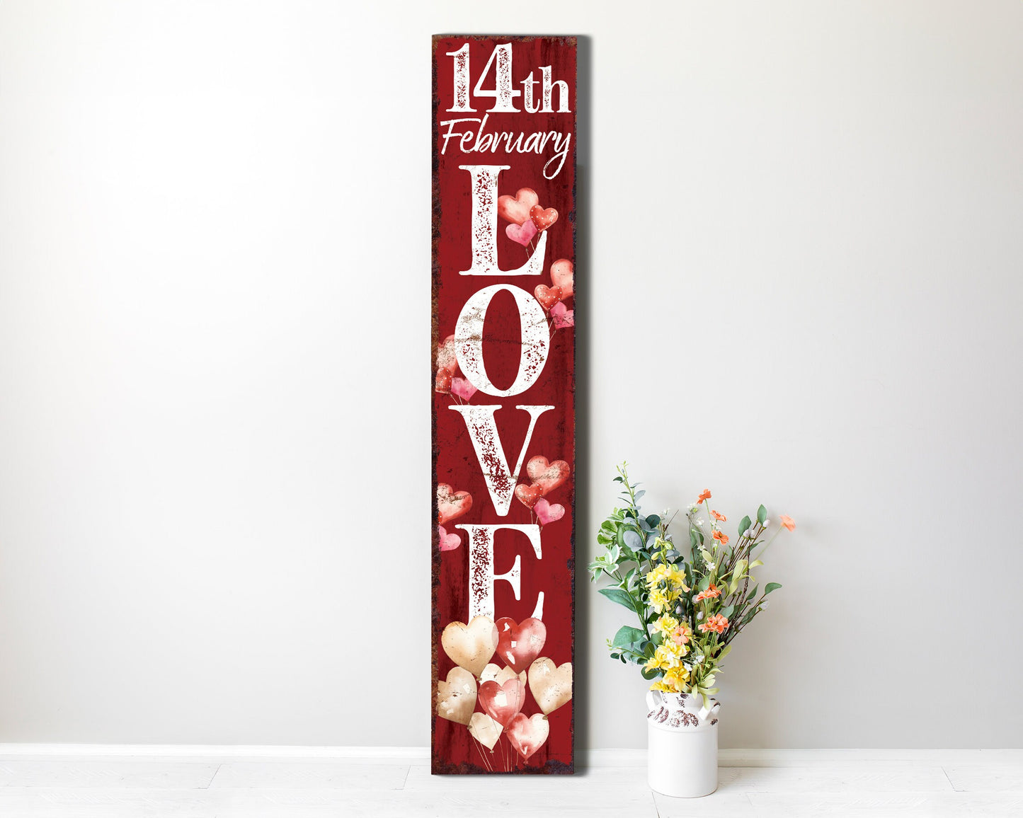 48in 'LOVE' Valentine's Day Porch Sign, Front Porch Valentine's Welcome Sign