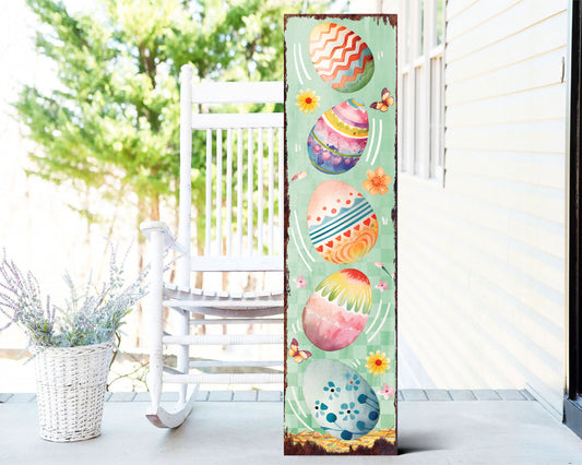 36in Rustic Modern Farmhouse Welcome Sign Easter Decor for Front Porch Sign | Easter Outdoor Decor for Front Door Easter Gift