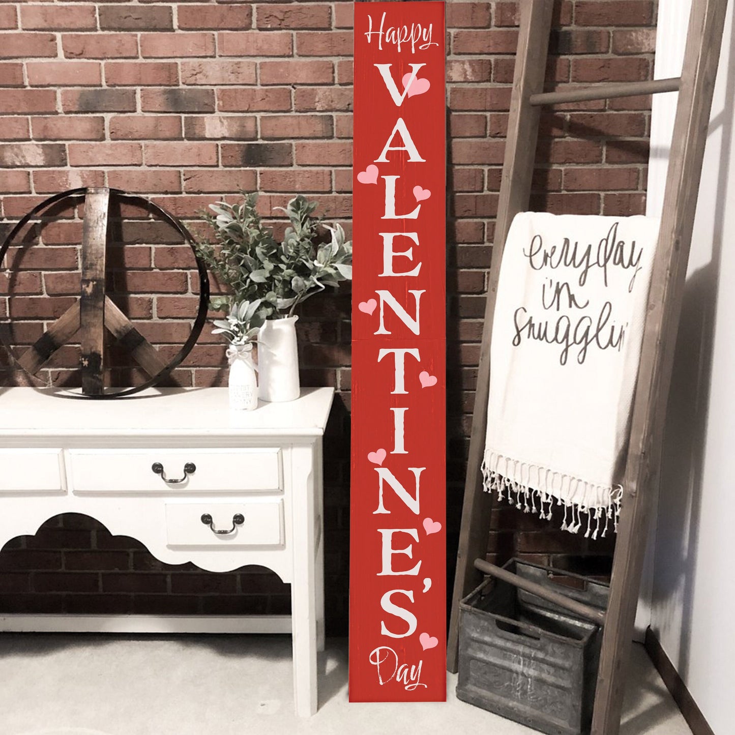 72in Outdoor Happy Valentine's Day Sign for Front Door | Welcome Sign, Welcome Sign for Front Porch Standing